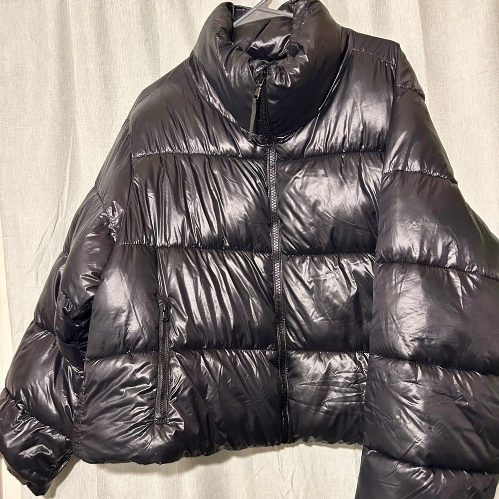 Women's Old Navy Black Puffer Jacket Size Large